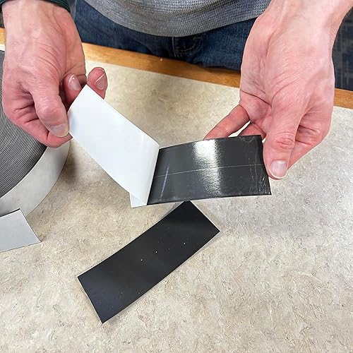 Master Magnetics - ZG80A-ABX Flexible Magnet Strip with Adhesive Back , 1/16' Thick, 2' Wide, 100 feet (1 Roll) - Poueer