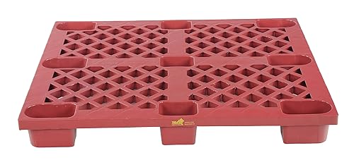 Vestil SKID-20 Plastic Skid, 3300 lbs Capacity, 39-1/8' Length, 46-7/8' Width, 5-1/2' Height, Red - Poueer