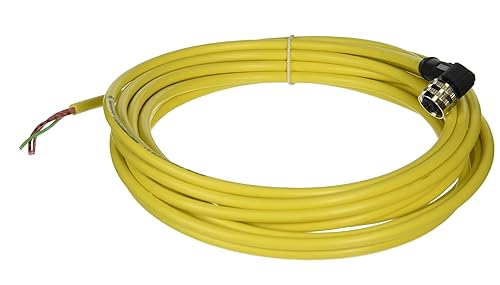 Telemecanique XZCPV1965L5 Female Connector Cable, Pre-Wired, 90 Degree Elbow, 3 Pins, 5 M - Poueer