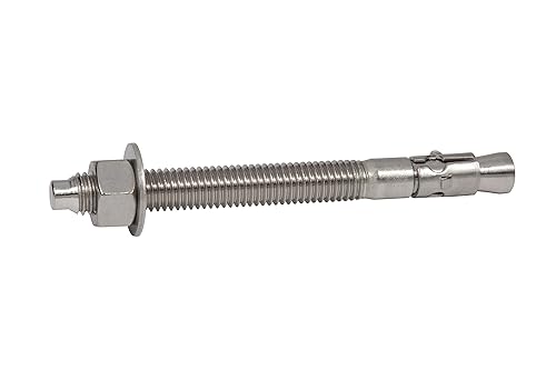 CONFAST 5/8' x 8-1/2' 316 Stainless Steel Wedge Anchor (5 per Box) - Poueer