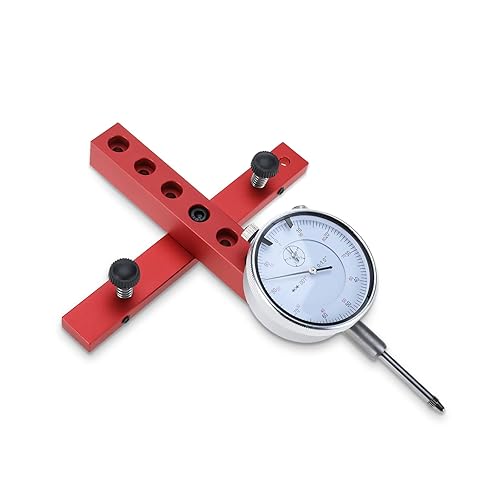 NORJIN Table Saw Dial Indicator Gauge, Table Saw Gauge for Aligning and Calibrating Work Shop Machinery, 0.01in Resolution - Poueer