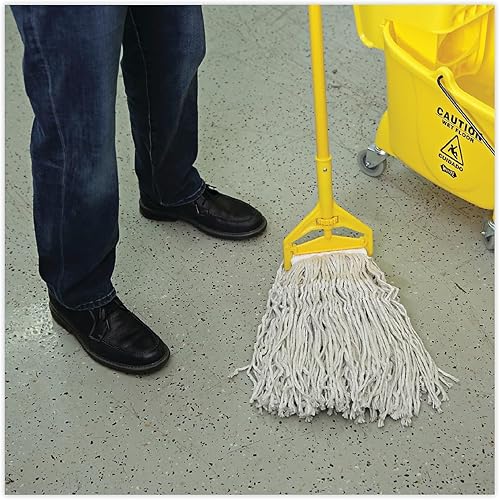 Boardwalk CM20024 Banded Cotton Mop Heads, 24oz, White, 12/carton - Poueer