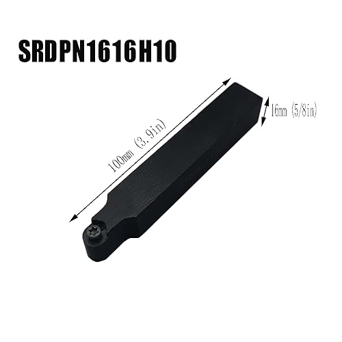 10pcs RPMT10T3 Indexable Carbide Inserts Milling Cutter with 1/2',5/8',' SRDPN Indexable Tool Holder Metal Lathe Cutting Tools (SRDPN1212H10+SRDPN1616H10+RPMT10T3) - Poueer