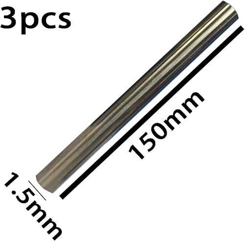 Tungsten Rod Pure Tungsten Solid Round Bar Easy to Process Widely Used in Electrical Length 150mm Diameter 1mm to 6mm 3pcs,Diameter 5mm - Poueer