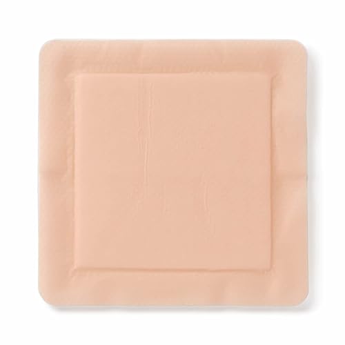 Medline Optifoam Gentle EX Bordered Foam Adhesive Dressing, 6' x 6' Square (10 Count) - Poueer