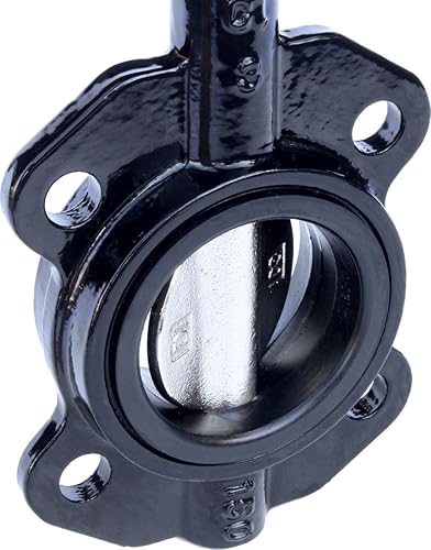 RKLO3 Cast Iron Butterfly Valve, Lever Style, EPDM, Black, 3' - Poueer
