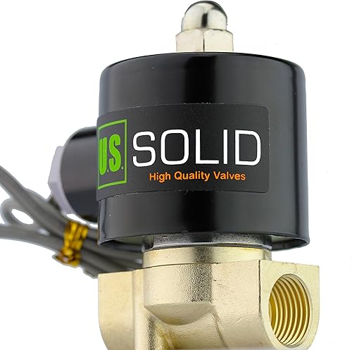 U.S. Solid 3/8' Electric Solenoid Valve 12-VDC, VITON Gasket, Air, Gas, Fuel Normally Closed - Poueer