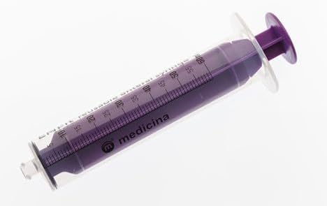ENFit® Reusable Sterile Syringe with O-Ring - 60ml (10-pack, Individually Packaged, Purple Plunger, DEHP/Latex Free) - Poueer