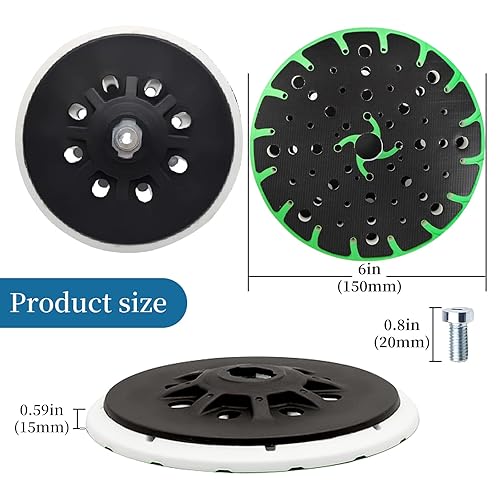New Update 202458 D150 (6-Inch) Replacement Sanding Pad for Festool ETS 150/5 EQ Sander,Super Soft Pad,48 Holes,Jetstream Sanding Pad,3-Year Warranty - Poueer