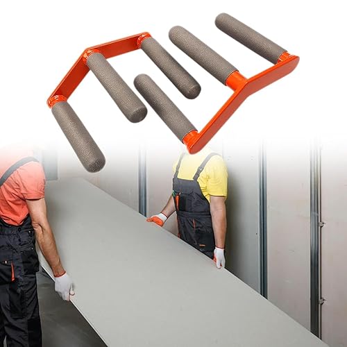 pistro 2PCS Gypsum Board Lifter Handles – Drywall Tools Carrier for Wood, Plasterboard, Tile – Multifunctional Panel Mover, Anti-Slip Design - Poueer