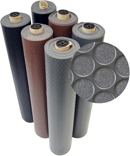 Rubber-Cal Coin-Grip Flooring and Rolling Mat - Poueer