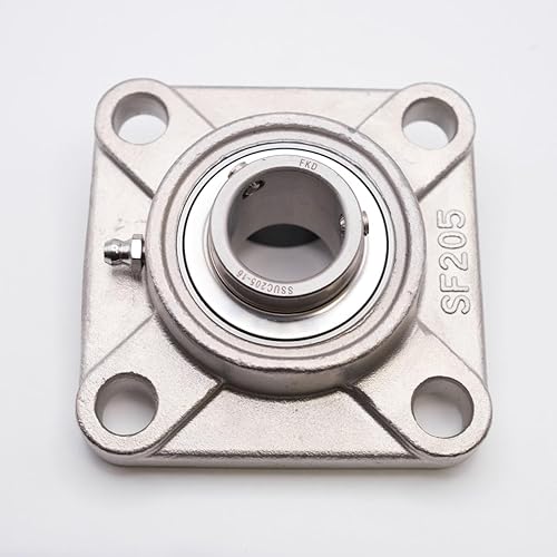 SUCSF201-8 Stainless Steel 4 Bolt Flange Bearing 1/2' Bore - Poueer