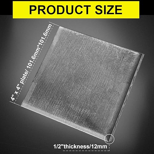 4 Pieces ASTM A36 Hot Rolled Steel Plate 1/2' x 4' x 4' Hot Rolled Steel - Poueer