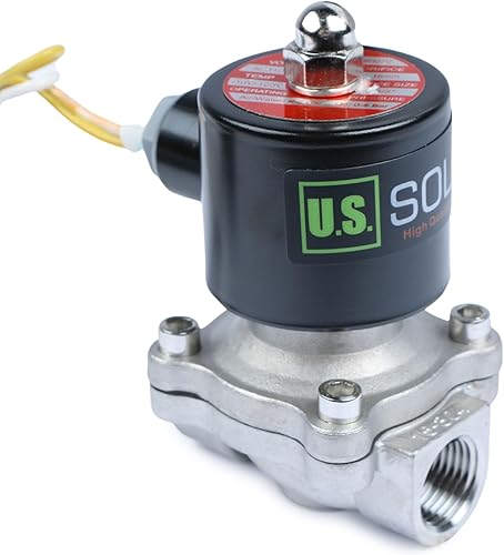 U.S. Solid Smart Solenoid Valve - 3/4 Inch Wi-Fi APP-Controlled Brass Solenoid Valve, 110V AC - Poueer