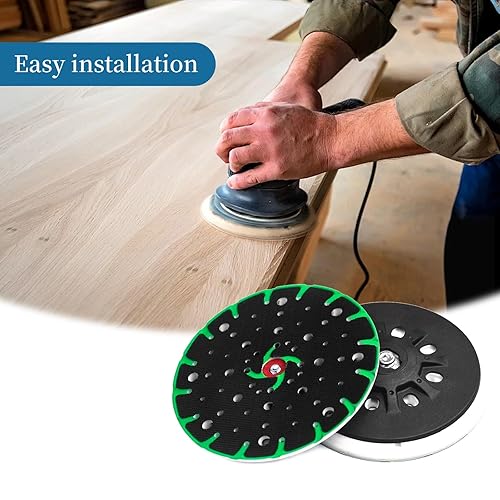 New Update 202458 D150 (6-Inch) Replacement Sanding Pad for Festool ETS 150/5 EQ Sander,Super Soft Pad,48 Holes,Jetstream Sanding Pad,3-Year Warranty - Poueer