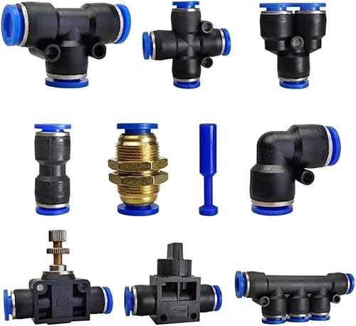 1PCS Pneumatic Fitting Pipe Connector Tube Air Quick Fittings Water Push In Hose Couping 4mm 6mm 8mm 10mm 12mm 14mm PU PY PK(LSA,10mm) - Poueer