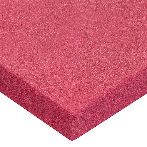 Cross Linked Polyethylene Foam Sheet, Red, 4 lbs/cu. ft., 3/4 in Thick x 12 in Wide x 24 in Long - Poueer