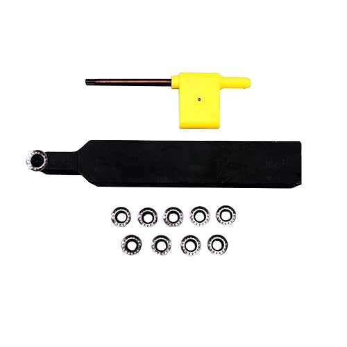10pcs RPMT10T3 Indexable Carbide Inserts Milling Cutter with 1/2',5/8',' SRDPN Indexable Tool Holder Metal Lathe Cutting Tools (SRDPN1212H10+SRDPN1616H10+RPMT10T3) - Poueer