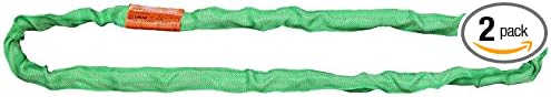 Roundsling, Endless, 2 ft L, 2 Pack of 5300 lb Cap - Poueer