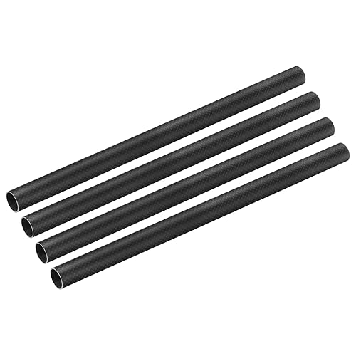 uxcell 4Pcs Carbon Fiber Tubes 25 x 27 x 500mm Matte Surface Rod 3K Roll Wrapped Carbon Round Tubing for RC Airplane Quadcopter Multicopter - Poueer