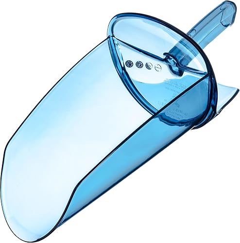 San Jamar SI9500 Polycarbonate Saf-T-Scoop Only, 64oz to 86oz, for Ice Machine, Blue - Poueer