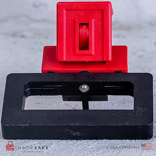 TRADESAFE Circuit Breaker Lockout Device, 10 Pack, 120/277 Volt, Clamp-on Single Pole Breaker Lock Out Device, OSHA Compliant, Premium Grade, Medium - Poueer
