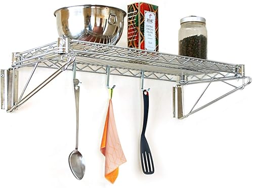 Commercial Chrome Wire Shelving Wall Shelf 18 x 24 - NSF - Poueer
