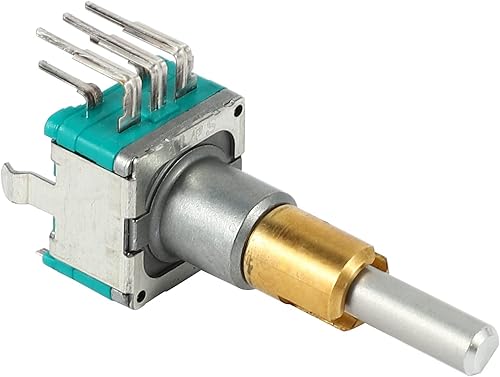 6X EC11EBB24C03 Dual Axis Encoder with Switch 30 Positioning Number 15 Pulse Point Handle 25mm - Poueer