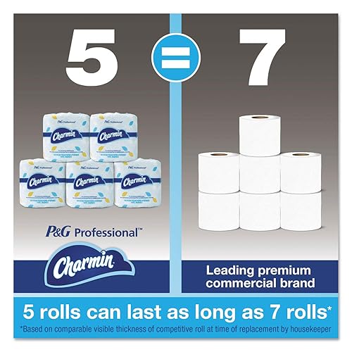 Charmin Commercial Bathroom Tissue, Septic Safe, Individually Wrapped, 2-Ply, White, 450 Sheets/roll, 75 Rolls/carton - Poueer
