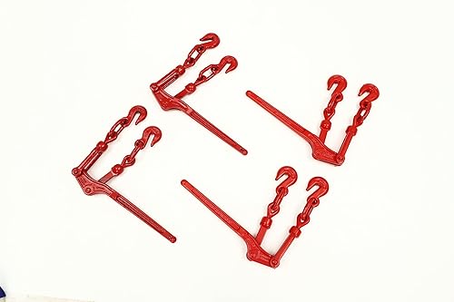 4 Pack Mytee Products Lever Style Snap Binders 5/16' - 3/8' G70 Each Chain Binder 5400 Lbs Working Load Limit | Lever Chain Binders for Flatbed Truck Trailer (4 Pack) - Poueer