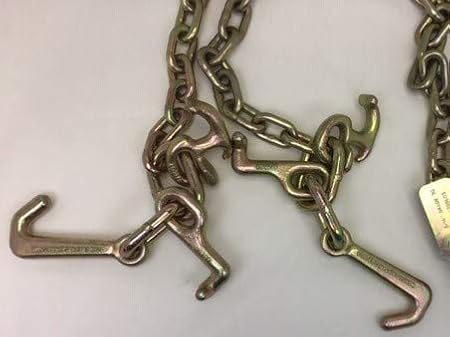 5/16' x 36' V-Chain Bridle with RT and Mini-J Cluster and Grab Hooks 4700 lbs WLL (1) - Poueer
