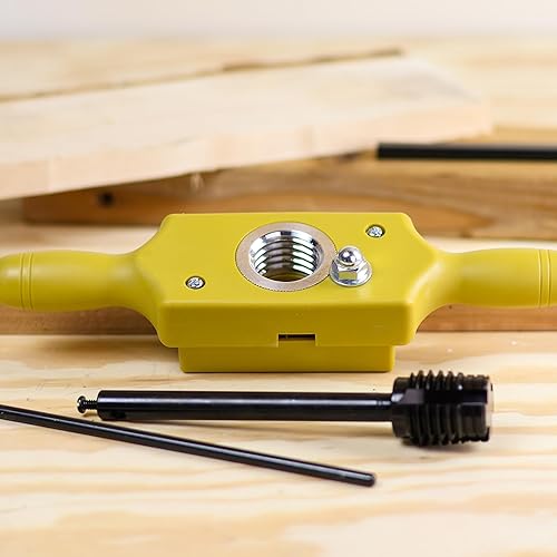 DCT Plastic Jig Dowel Thread Tap Kit - 1-1/2in x 6TPI Wood Dowel Jig Kit Woodworking Threading Kit Thread Box and Tap - Poueer
