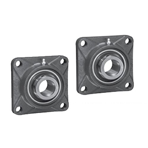 2X 1 in Square Flange Units Cast Iron UCFS205-16 Mounted Bearing UC205-16+FS205 - Poueer