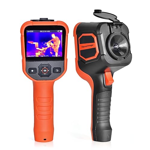 Infrared Thermal Imaging Camera Handheld, 210 x 160 IR High Resolution Thermal Imager with 300,000 Pixels and 3.5' Color Screen, IP54 Waterproof Visible Light Camera, -4°F~626°F Temperature Range - Poueer