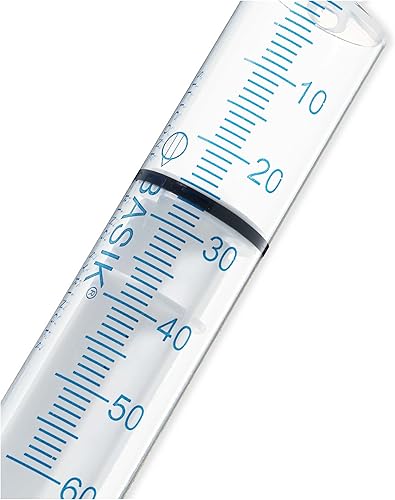 BASIK 60cc ENFit Silicone O Ring Reusable Syringe, 6 Pack - Poueer
