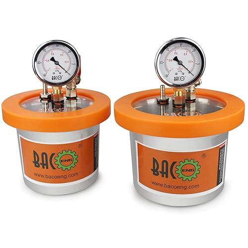 BACOENG 3 Gallon Resin Trap Vacuum Chamber, Stainless Steel Vacuum Degassing Chamber Kit (3 Gallon/1.2 QT/2 QT Available) - Poueer
