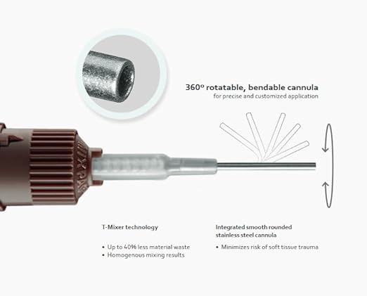 20/Pack Dental Automix Tip with Bendable 20Ga Metal Cannula BioActive-Restorative Delivery Tips - Poueer