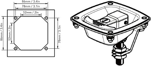 CHICIRIS T Handle , Zinc Alloy - Folding Compression Toolbox Lock, for RV, Boat - Poueer