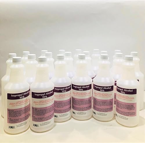 Isopropyl Alcohol 99% Strength - 5 Gallons Packed in 20-32 Oz Bottles- 100% Pure - Poueer