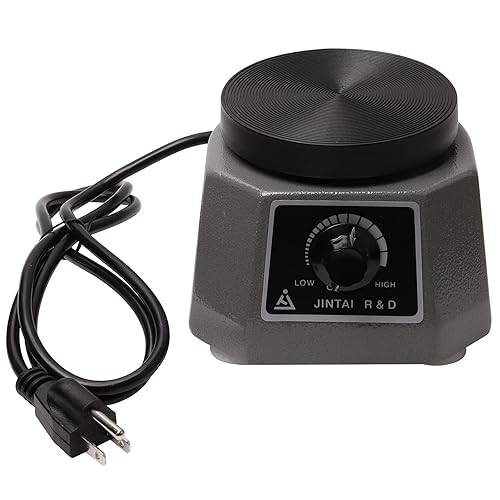 Dental Lab Vibrator 4' Round Lab Equipment Shaker Oscillator Heavy Duty Platform Roundness Vibrator Plaster 110V 100W - Poueer