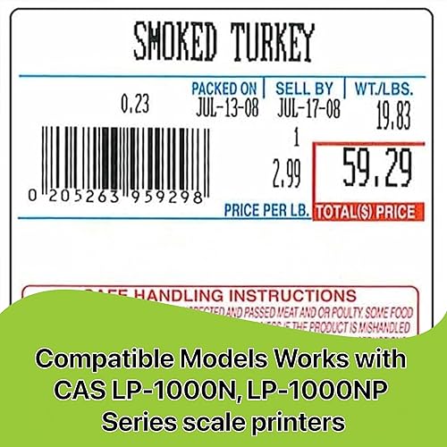 Thermal Head Printer Replacement Part Compatible with CAS LP-1000N, LP-1000NP, LP1000N Bench and Pole Series Scale, Weight Printing Clear Labels - Poueer
