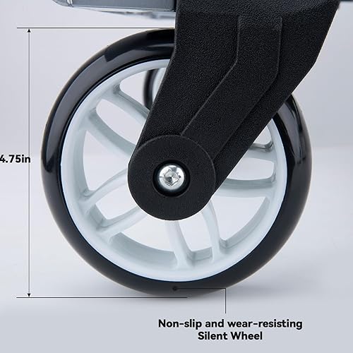 Folding Hand Truck and Dolly,165 lb Capacity Aluminum Portable Cart Foldable 2 Wheel Dolly with Telescoping Handle - Poueer
