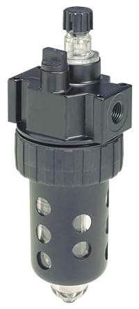 06L12BE Series 06L Prep-Air II Zinc Compact Mist Lubricator with Fill Plug, Polycarbonate Bowl/Metal Guard/No Drain, 1/4' NPT Port Size - Poueer