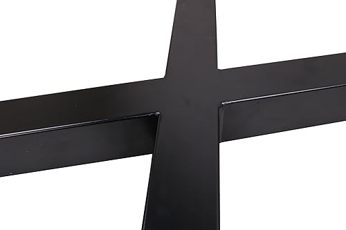 28' Dining Table Legs, X-Shaped Steel Table Legs, Office Table Legs,Computer Desk Legs,Industrial Kitchen Table Legs,Set of 2,Black - Poueer