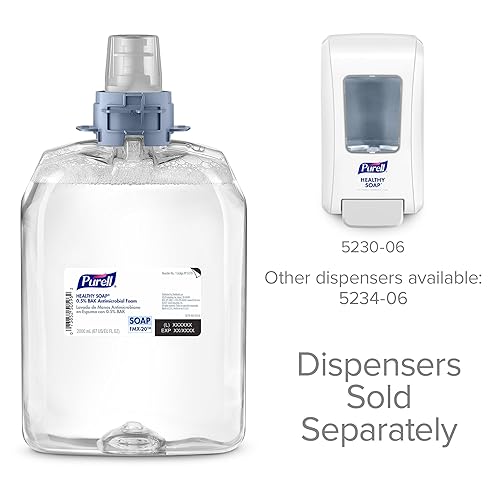 PURELL HEALTHY SOAP Fresh Scent Foam, 2000 mL Foam Hand Soap Refill for PURELL FMX-20 Manual Soap Dispenser (Pack of 2) – 5215-02 - Manufactured by GOJO, Inc. - Poueer