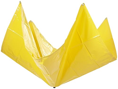 UltraTech 1786 Vinyl Coated Ultra-Roof Drip Diverter, 7' Length x 7' Width, Yellow - Poueer