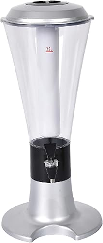 Beerenser with Tap 3L enser Multipurpose Glow in The Dark Tabletop Wine Tap for Home Bar KTV (Blue)(Painted Silver) - Poueer
