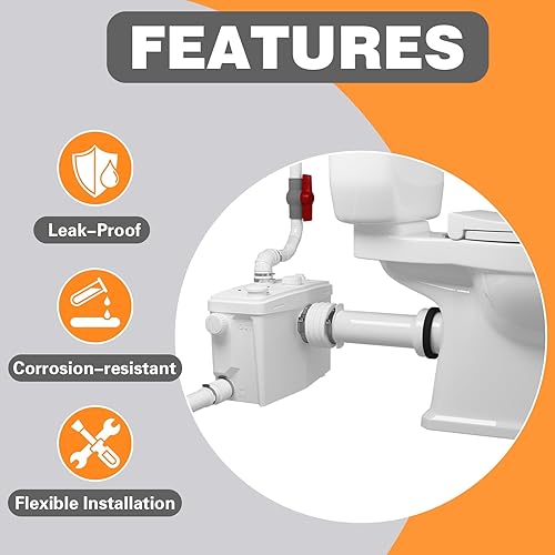 Extension Pipe,14 Inch Hard Extension Pipe Extensions Pipeline Between Toilet and Macerating Pump,Helps Prevent Leakage - Poueer