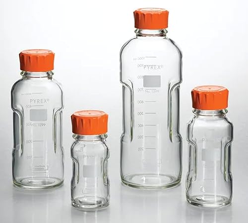 Corning 1399-500 Slim Line Media Storage Bottle, 500 mL Capacity (Pack of 4) - Poueer