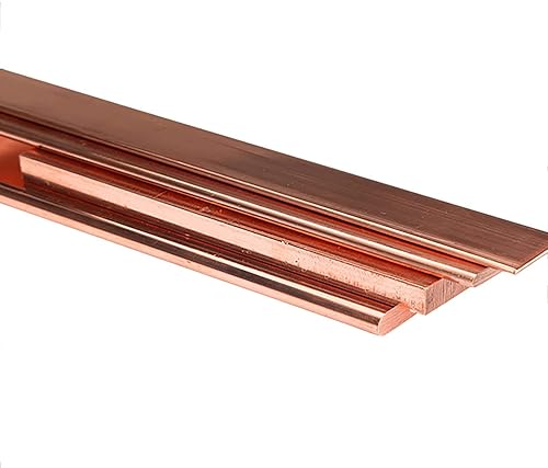Copper Bus Bar 5mm x 10mm x 5.91 inch / 150mm, 1Pcs C110 Pure Cu Copper Flat Buss Bar Stock - Poueer